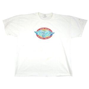 Vintage Boat Racing T Shirt Mens Size XL White Y2K High Velocity Water Follies